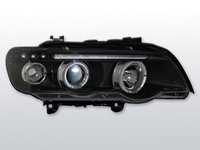 Faruri BMW X5 E53 1999-2003 Angel eyes Negru