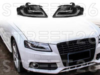 Faruri Compatibile Cu Audi A4 B8 04.08-11 TRU DRL Negru