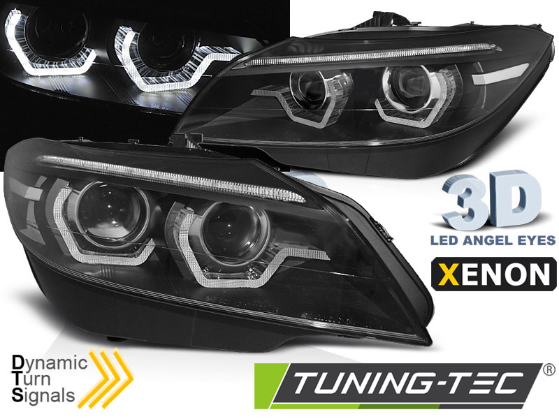 Faruri cu Xenon Led DRL negru AFS SEQ compatibil cu BMW Z4 E89 09-13