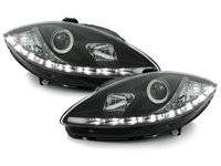 Faruri D-LITE compatibil cu SEAT Leon 1P echipate cu lumina de zi LED negru