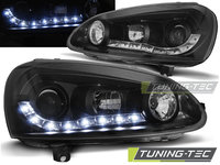 Faruri DAYLIGHT BLACK compatibila VW GOLF 5