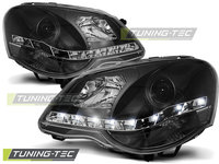 Faruri DAYLIGHT BLACK compatibila VW POLO 9N3 04.05-09