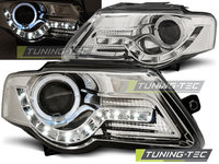 Faruri DAYLIGHT Crom look compatibila VW PASSAT B6 3C 03.05-10