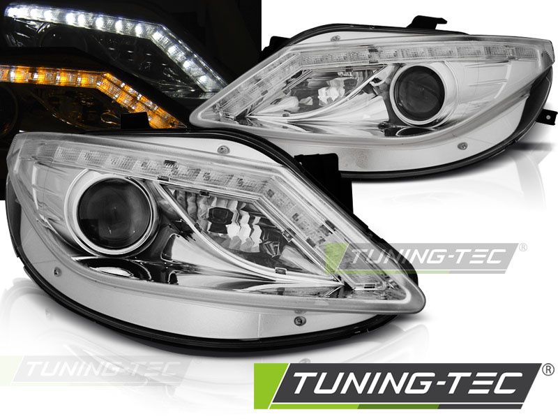 Faruri DAYLIGHT crom with Led INDICATOR compatibil cu SEAT IBIZA 6J 06.08-12