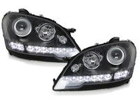 Faruri DAYLINE LED DRL Lumini de zi compatibil cu Mercedes Clasa M W164 2008+ Negru