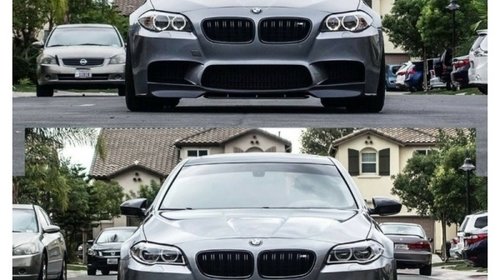 Faruri Full LED Angel Eyes compatibil cu BMW Seria 5 F10 F11 LCI (2014-2017)