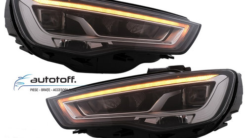 Faruri Full LED Audi A3 8V (13-16) HID/XENON cu Semnalizare Dinamica Secventiala