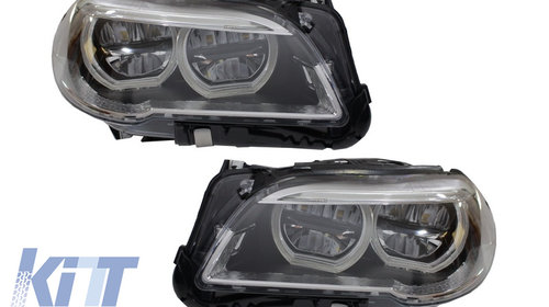 Faruri Full LED compatibil cu BMW F10 /F11 5 Seria (2011-2013) Angel Eyes
