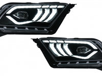 Faruri Full LED compatibil cu Ford Mustang V (2010-2014) cu Semnal Dinamic Secvential Tuning Ford Mustang 5 2004 2005 2006 2007 2008 2009 HLFOMULED