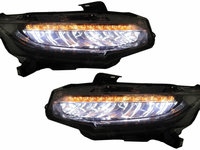 Faruri Full LED compatibil cu HONDA Civic Mk10 (FC/FK) (2016-Up) Sedan & Hatchback Semnalizare Dinamica HLHOCIFK