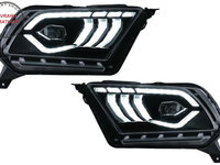 Faruri Full LED Ford Mustang V (2010-2014) cu Semnal Dinamic Secvential- livrare gratuita