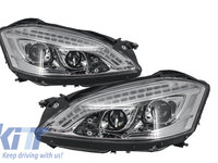 Faruri HID Xenon LED DRL compatibil cu MERCEDES Benz W221 S-Class (2005-2009) W222 Look Crom