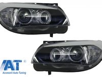 Faruri LED Angel Eyes compatibil cu BMW X1 E84 (2009-2013) Xenon Look