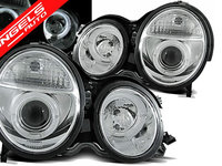 Faruri LED Angel Eyes Mercedes E-Class W210 (06.99-02) Chrome Facelift