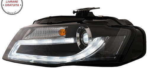 Faruri LED Audi A4 B8 8K (2008-2011) Facelift Light Bar Design Lumina De Zi LED DR