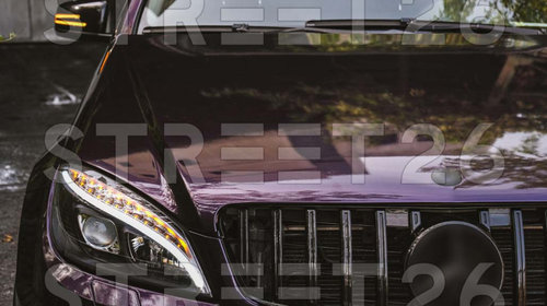 Faruri LED Compatibil Cu Mercedes C-Class W204 S204 (2007-2010) Negru Cu Semnal Dinamic Secvential