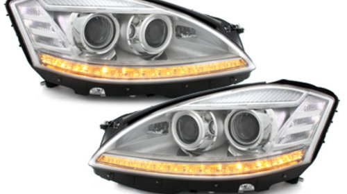 Faruri LED compatibil cu MERCEDES W221 S-Class (2005-2009) HID XENON Facelift Look