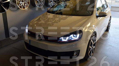 Faruri LED Compatibil Cu VW Golf 6 VI (2008-2012) Golf 7 U Design Rosu GTI Semnal LED Dinamic