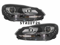 Faruri LED compatibil cu VW Golf 6 VI (2008-2012) DAYLIGHT DRL GTI Look Negru