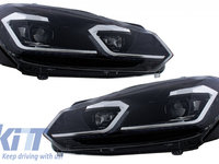 Faruri LED compatibil cu VW Golf 6 VI (2008-2013) Facelift G7.5 Look Silver Semnalizare Secventiala LHD