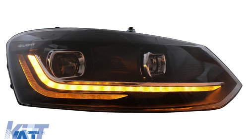 Faruri LED compatibil cu VW Polo 6R 6C (2010-2017) Semnalizare Dinamica