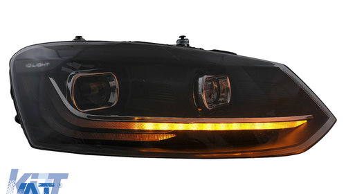 Faruri LED compatibil cu VW Polo 6R 6C (2010-2017) Semnalizare Dinamica