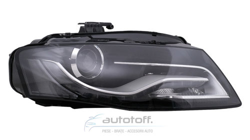 Faruri LED cu lumini de zi integrate (DRL) compatibile cu Audi A4 B8 8K (2009-2011) Negre