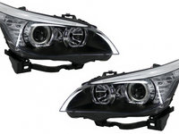 Faruri LED Dayline Angel Eyes compatibil cu BMW Seria 5 E60 E61 (2003-2007) LCI Design HLBME60