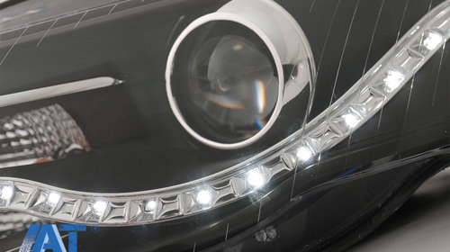 Faruri LED DRL compatibil cu Audi A4 B7 (11.2004-03.2008) DAYLIGHT Negru