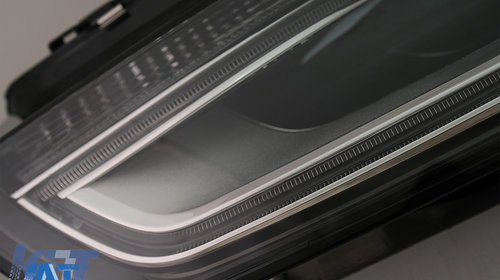 Faruri LED DRL compatibil cu Audi A4 B8.5 Facelift (2012-2015) Negru