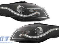 Faruri LED DRL compatibil cu AUDI AUDI A4 B7 11.2004-03.2008 Negru