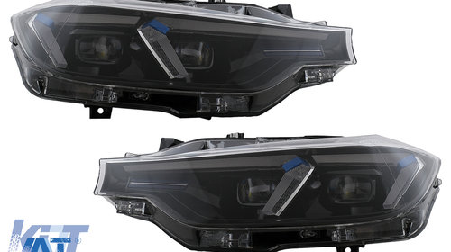 Faruri LED DRL compatibil cu BMW 3 Series F30 F31 Sedan Touring (10.2011-05.2015) Upgrade la G20 2024 Design pentru Halogen