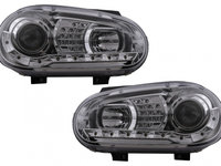 Faruri LED DRL compatibil cu VW Golf IV 4 (09.1997-09.2003) Crom HLVWG4CLED