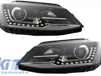 Faruri LED DRL compatibil cu VW Jetta Mk6 VI Non GLI (2011-2017) GTI Bi-Xenon OE Design