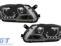 Faruri LED DRL compatibil cu VW Passat 3C B7 (11/2010-10/2014) Negre