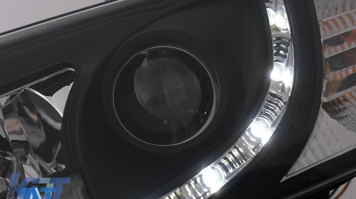 Faruri LED DRL compatibil cu VW Transporter T4 (1990-2003) Negru