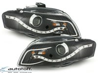 Faruri LED DRL Xenon Look AUDI A4 B7 (2004-2008) Negru