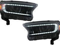 Faruri LED Light Bar Ford Ranger (2015-2020) LHD Negru cu Semnal Dinamic- livrare gratuita