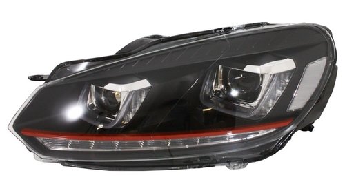 Faruri LED RHD compatibil cu VW Golf 6 VI (2008-up) Golf 7 U Design With Red Strip GTI semnal LED dinamic
