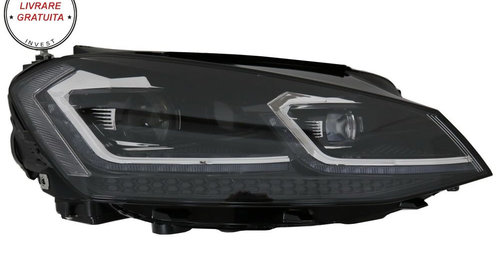 Faruri LED RHD VW Golf 7 VII (2012-2017) Facelift G7.5 R Line Look cu Semnal Dinam- livrare gratuita