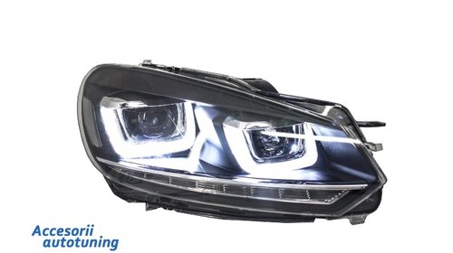 Faruri LED Volkswagen VW Golf 6 VI (2008-up) Design Golf 7 3D U Design Semnal LED Dinamic