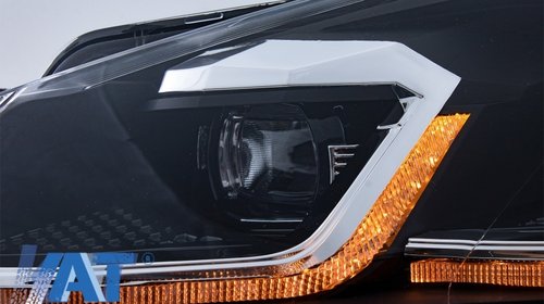 Faruri LED VW Golf 6 VI (2008-2013) Facelift G7.5 Look Silver Semnalizare Secventiala LHD