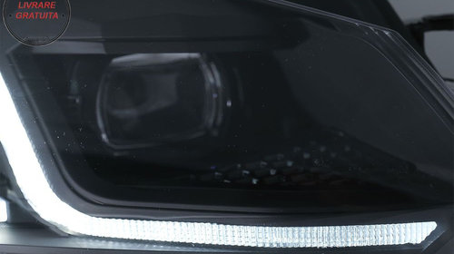 Faruri LED VW Golf 6 VI (2008-2013) Facelift G7.5 Design Negru Semnalizare Secvent