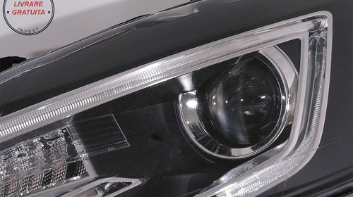 Faruri LED VW Polo MK5 6R 6C 61 (2011-2017) RHD Devil Eye Look- livrare gratuita