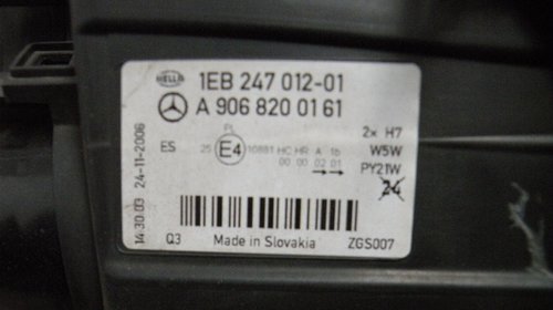 Faruri Mercedes Sprinter W906 2006-2010 cod - A906 820 02 61