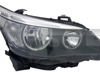 Faruri NOI BMW seria 5 E60, model 2003-2007, fundal negru, cu motor de reglaj