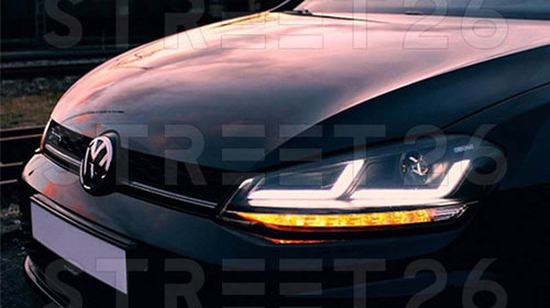 Faruri Osram Full LED Compatibil Cu VW Golf 7 VII (2012-2017) Negru Pentru Faruri Xenon Si Pozitie Halogen