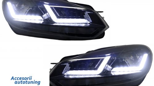 Faruri Osram Full LED Volkswagen Golf 6 VI (2008-2012) Black LEDriving RHD Semnal Dinamic