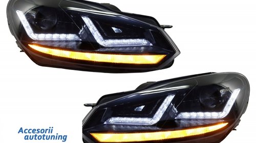 Faruri Osram Full LED Volkswagen Golf 6 VI (2008-2012) Black LEDriving RHD Semnal Dinamic