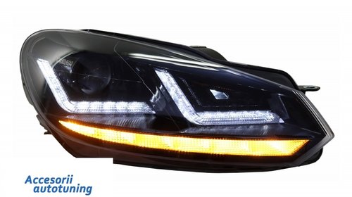 Faruri Osram Full LED Volkswagen Golf 6 VI (2008-2012) Black LEDriving RHD Semnal Dinamic